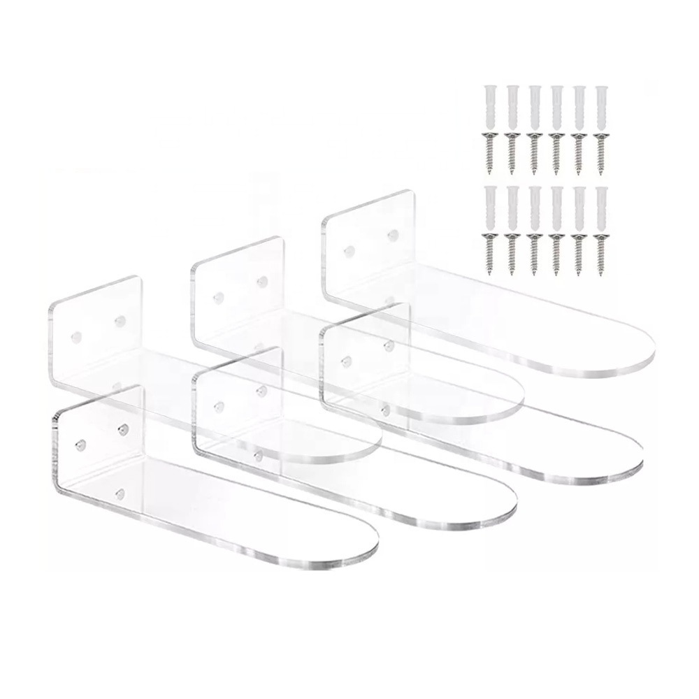 New design wall mounted sneaker display rack floating acrylic shoe shelf