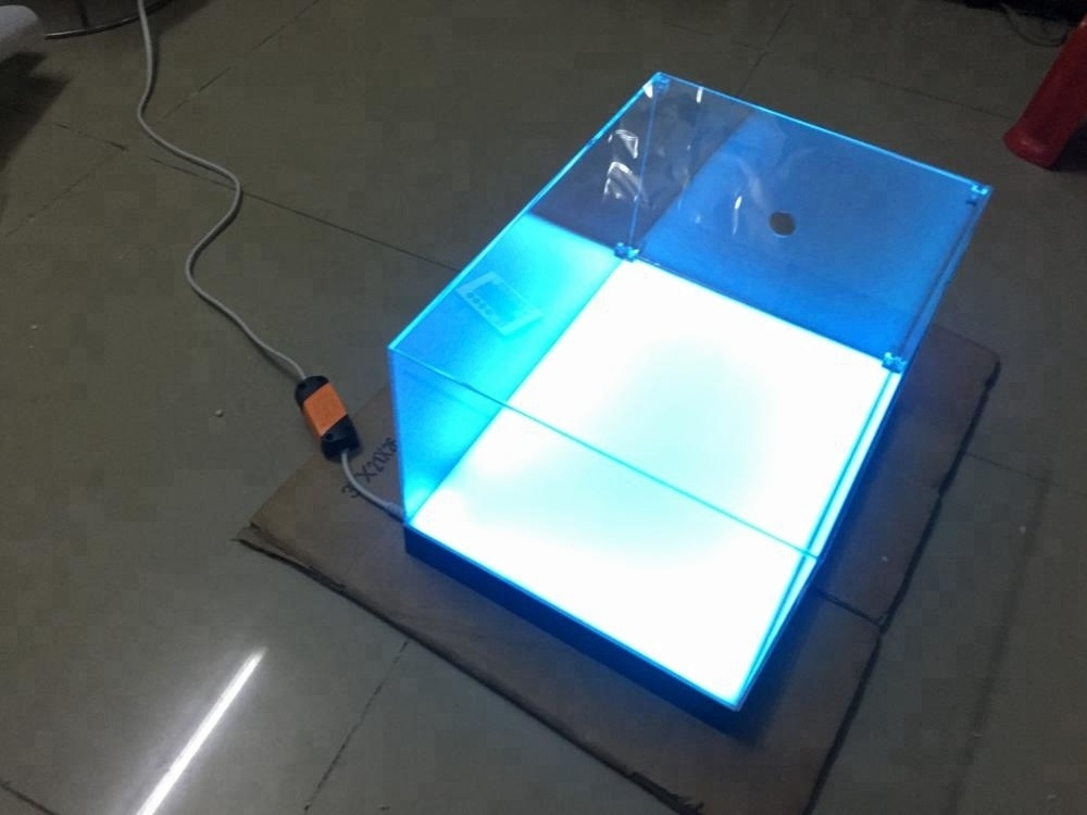 Giant Clear Plastic Shoe Box With LED Wholesale Acrylic Sneaker Display