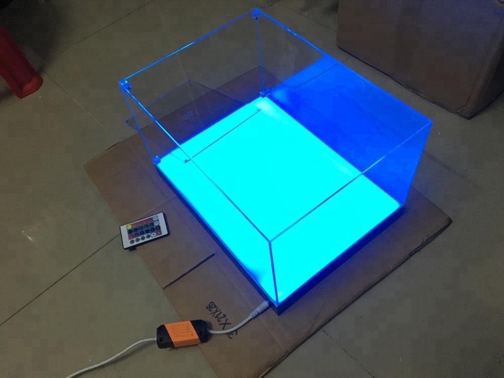 Giant Clear Plastic Shoe Box With LED Wholesale Acrylic Sneaker Display