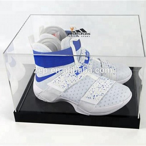 Luxury Sneaker Shoe Box Acrylic Display Case With Mirror Base Stackable