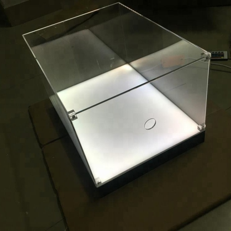 Giant Clear Plastic Shoe Box With LED Wholesale Acrylic Sneaker Display