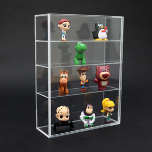 Acrylic Box Clear Lego Display Box for Toys 4 Layer Plexiglass Collectible Display Shelves Transparent Doll Boxes Wholesales