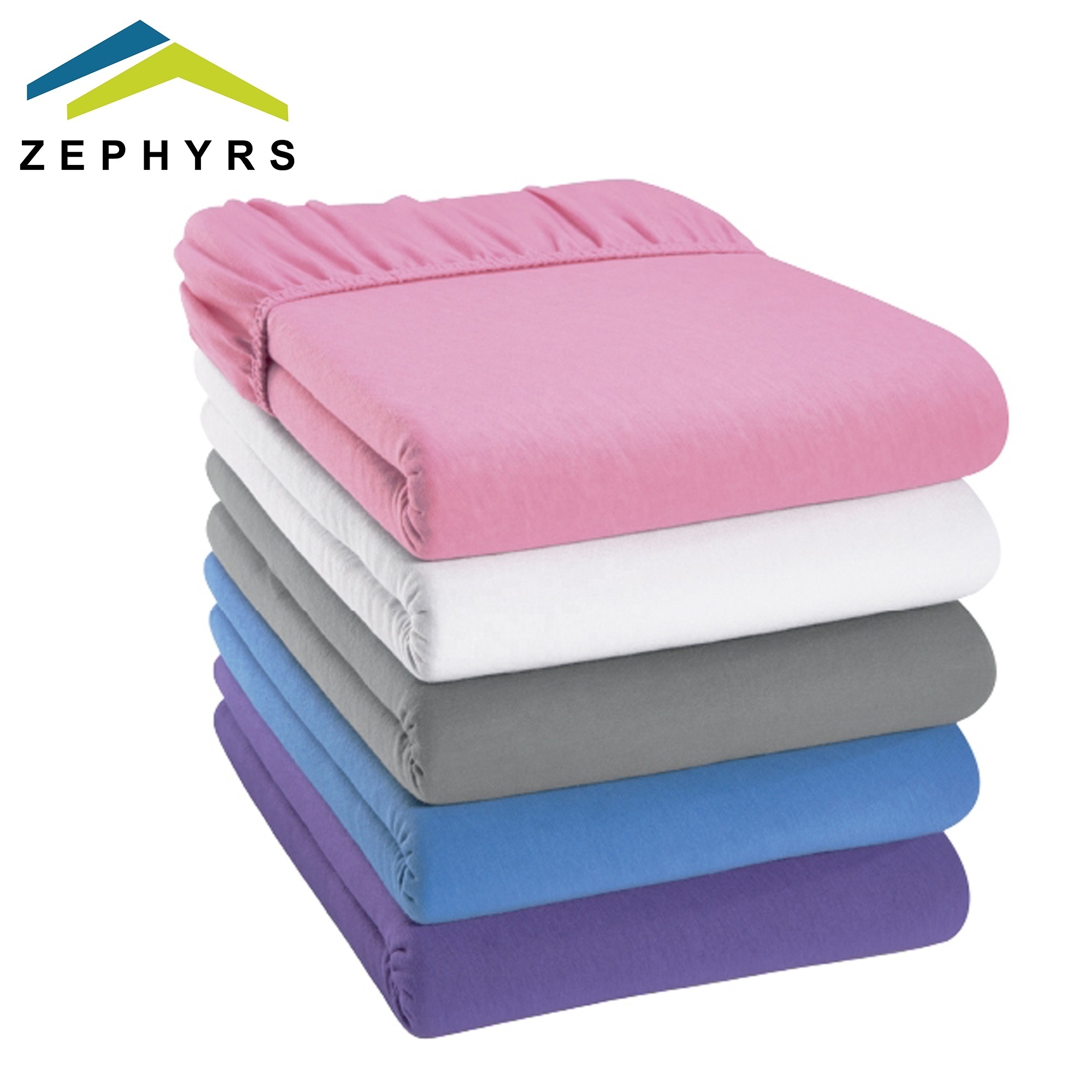 Bed Sheets 100% Cotton Fitted Sheets Mattress Cover Fitted Sheets Set with Elastic