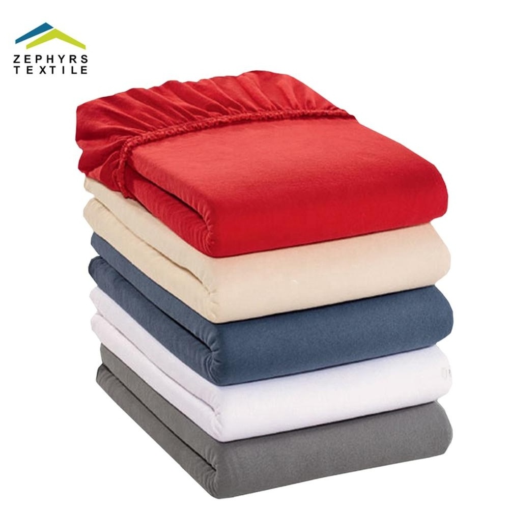 Bed Sheets 100% Cotton Fitted Sheets Mattress Cover Fitted Sheets Set with Elastic