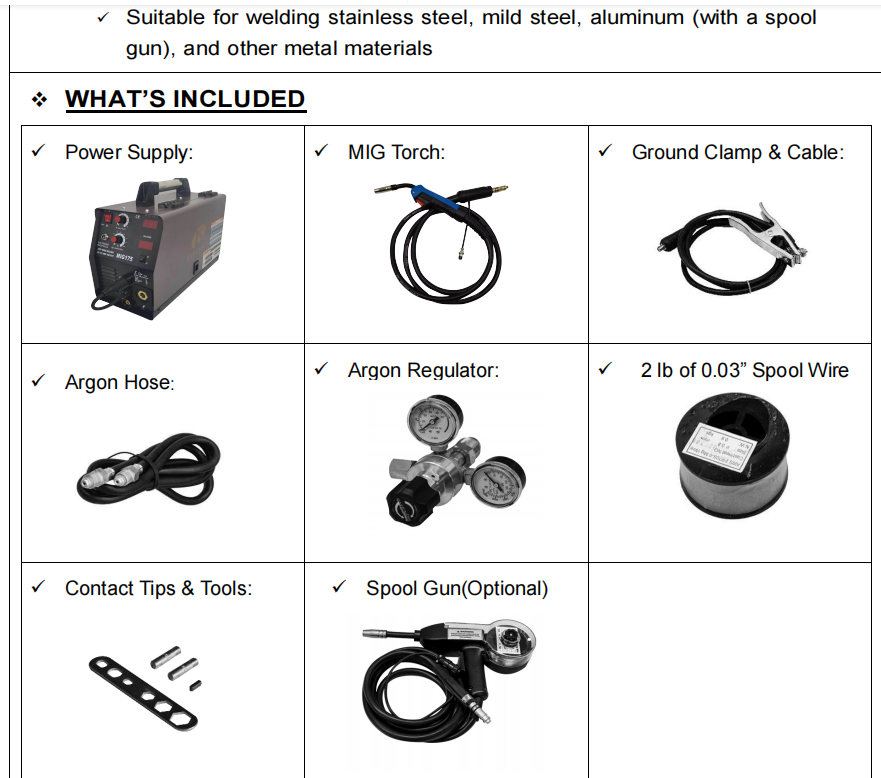 Lotos MIG175 welder welding mig machine 200amp  IGBT single phase aluminium mini welding machine welding mig