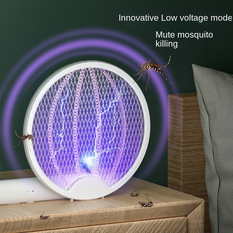 Foldable Led Electric pest control Rechargeable Mosquito Killing Zapper with Killer Lamp zapper racket electric mosquito bat