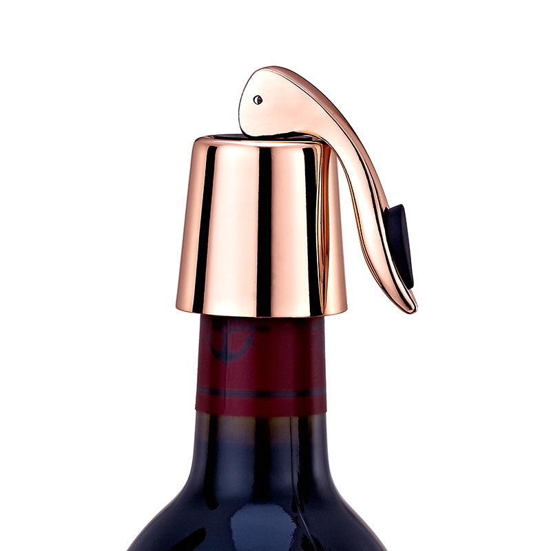 Wine Bottle Stopper Stainless Steel Reusable Wine Saver Bottle Sealer Toppers Stopper Reusable Wine Cork Stopper