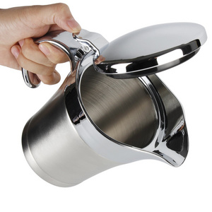 Stainless Steel Gravy Container Boats Pot Double-Layer Insulation Fruit Juice Dispenser Steak Juice Sauce Thermal Thermo Jug