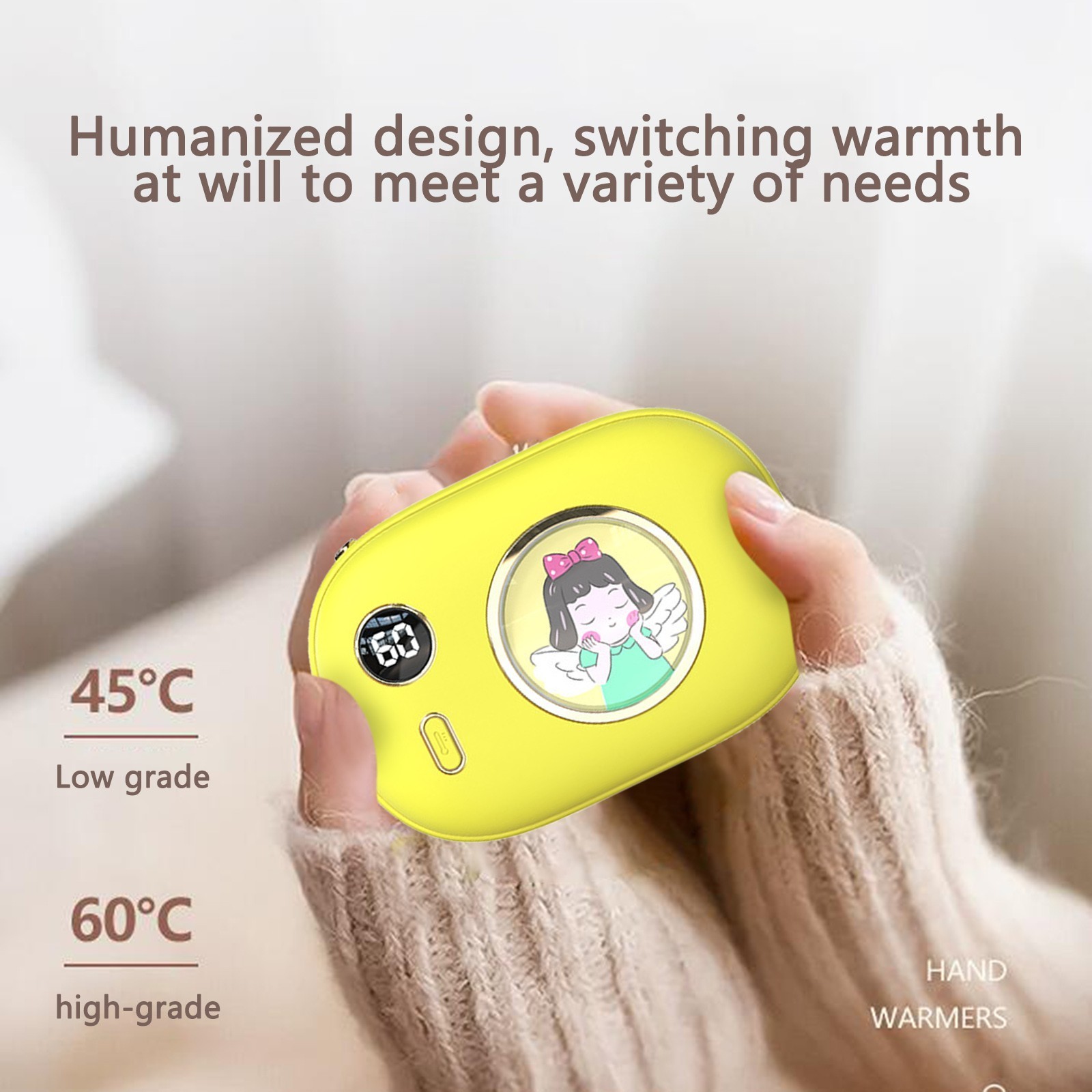 Usb Two-in-one Control Warm Baby Charging Hand Warmer Rechargeable Electric Heater Charging Mini Warm Gift Stove Hand Warmers