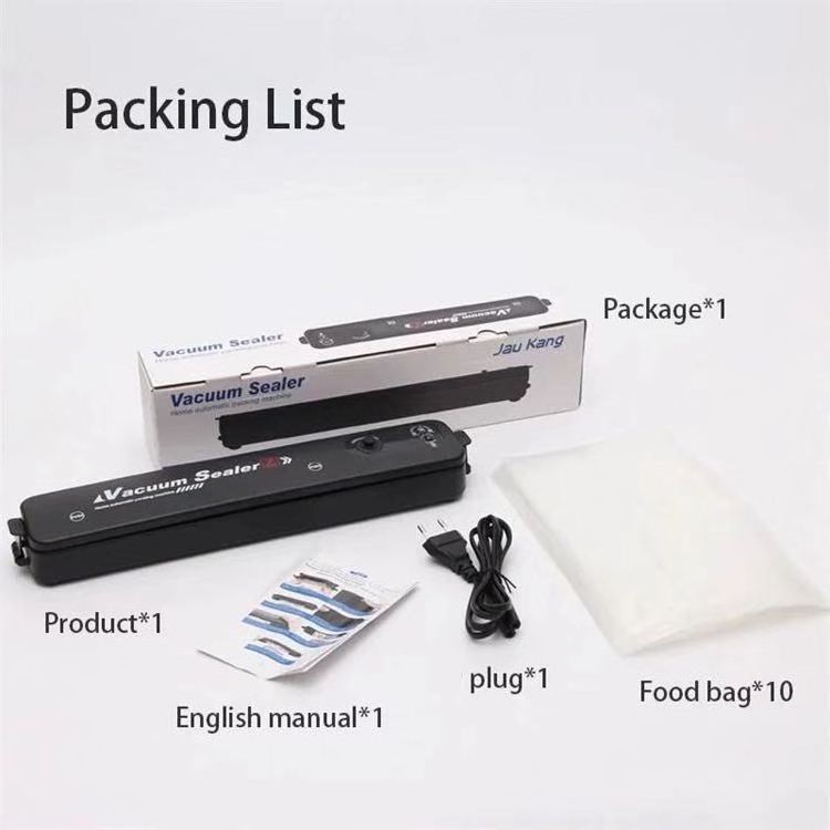 Household Film Sealer Food Preservation Vacuum Machine 2 in 1 Kitchen Food Packaging Vacuum Sealer Machine with 10 Bags