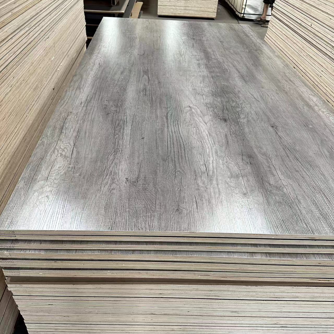 Made in China high pressure laminated grey white melamine coloured HPL plywood for furniture