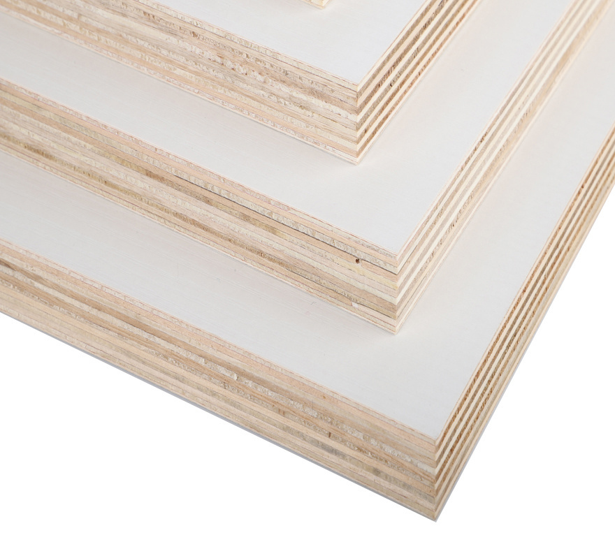 3mm 5mm 9mm 12mm 15mm 18mm 4x8 white wood grain textured embossed melamine paper coated laminated plywood board sheet