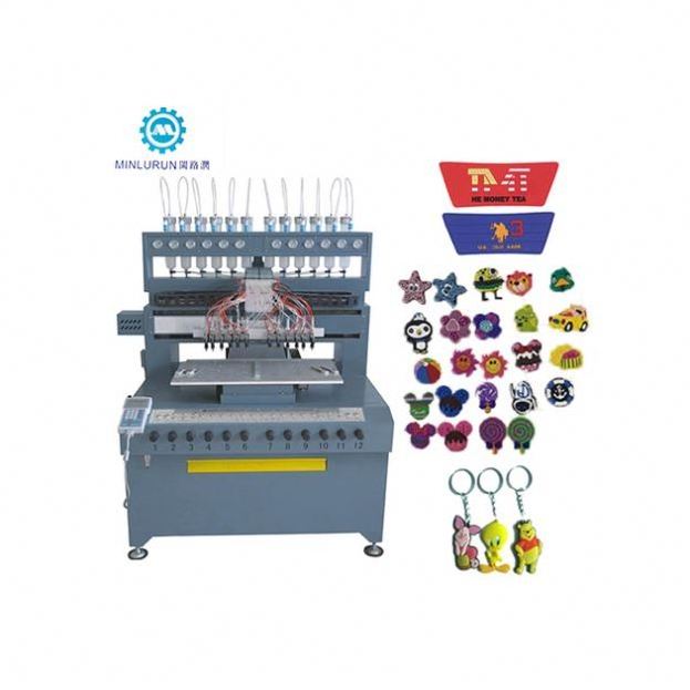 China Professional Manufacturer Hot Sale Top Quality PVC Rubber Silicone Shoe Automatic Logo Labels Patch  Making Machine