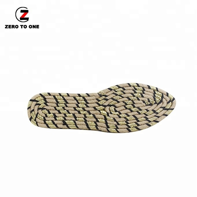 Jinjiang Supplier Canvas Shoes Outsole Jute Sole Factory Best Price Selling Adult Children Sandal Making Hemp Material