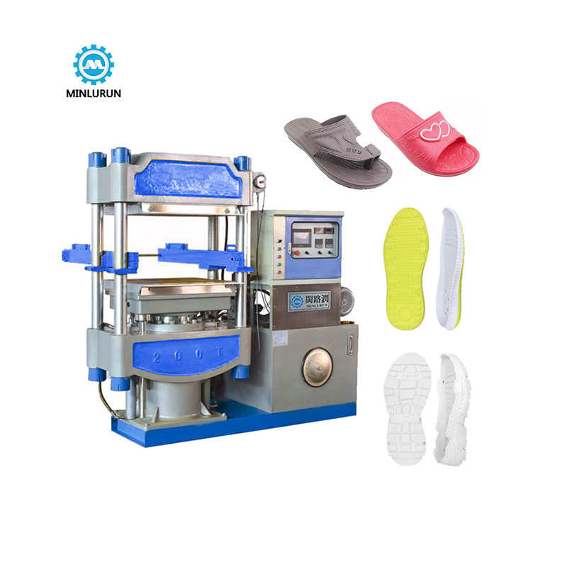 Double Colors Small Rubber EVA Slipper Foaming Machinery Pressing Molding Production Manufacture Machine