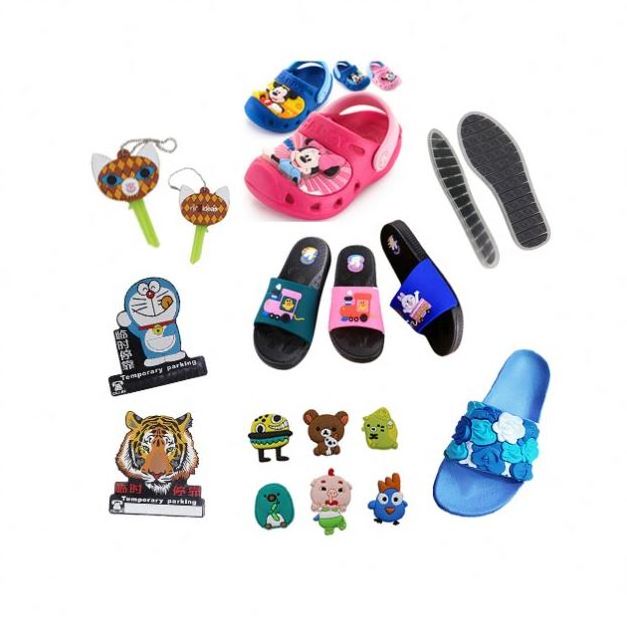 3D Slipper Strap Shoe Sole Label Keychain Making Plastic Dropping PVC Silicone Adjust Machine