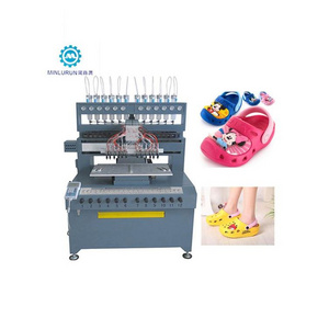 3D Slipper Strap Shoe Sole Label Keychain Making Plastic Dropping PVC Silicone Adjust Machine