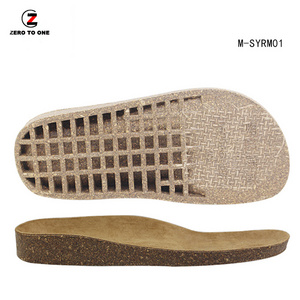 Summer Shoe Sole Natural Rubber Cork Softwood Material Sole Stock For Sandals Making