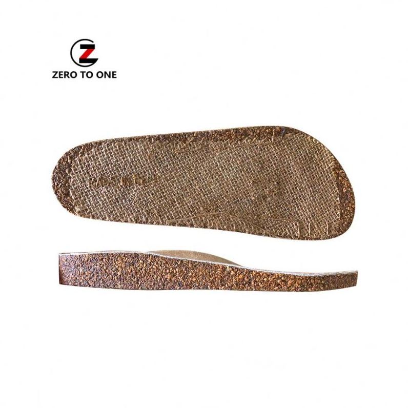 Mens Ladies Children Custom Slippers Wedge Print Pure Cork Shoes Leather Sheet Cork Materials