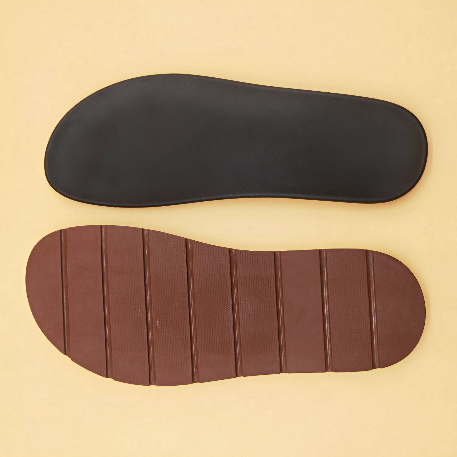 New Design Men's Beach Double Sandals Outsole TPR Bottom Polyurethane Flat Pu Material Women Slipper Sole