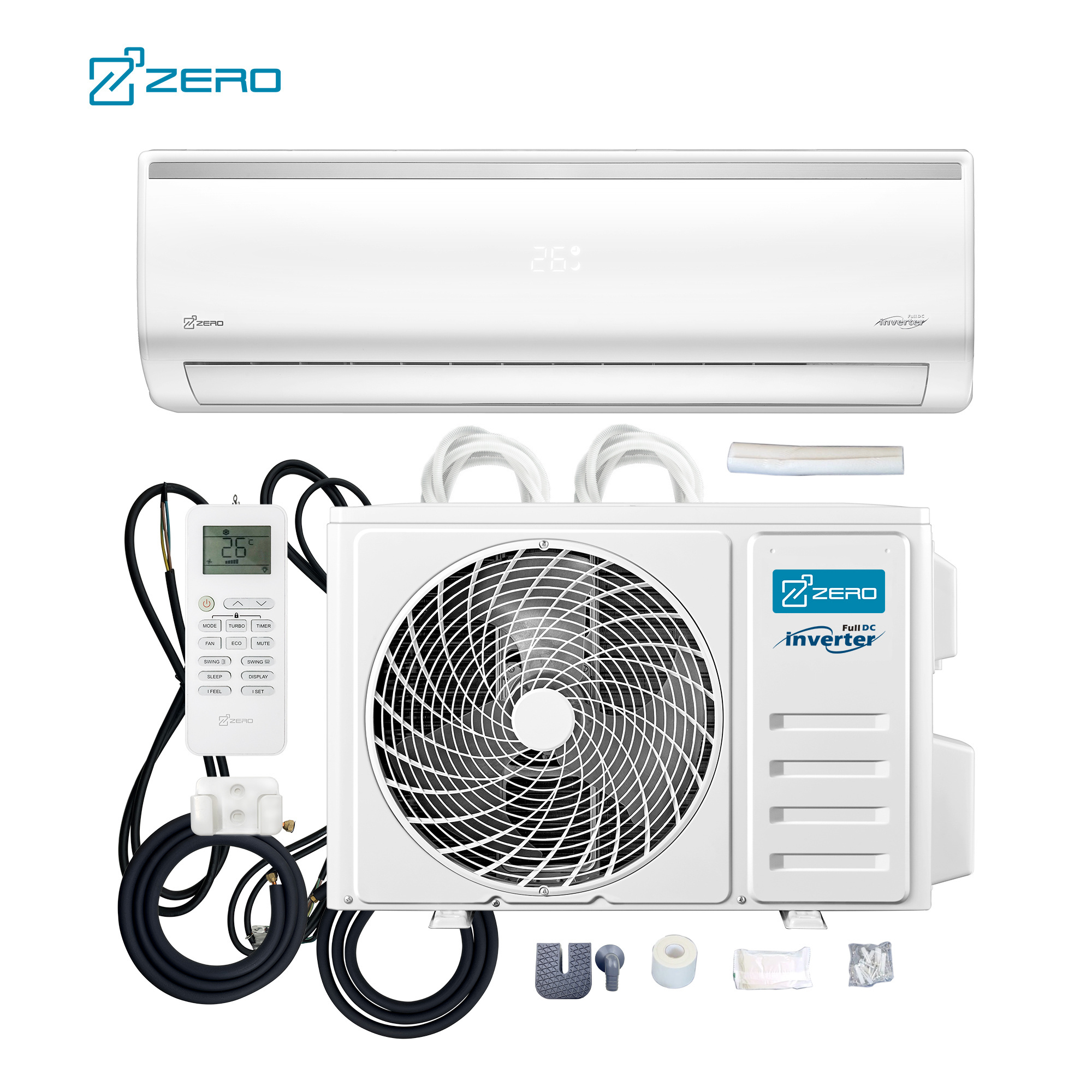 ZERO Z-cool 220v Super quiet inverter mini split air conditioners 18000btu Rust proof split ac unit air conditioner