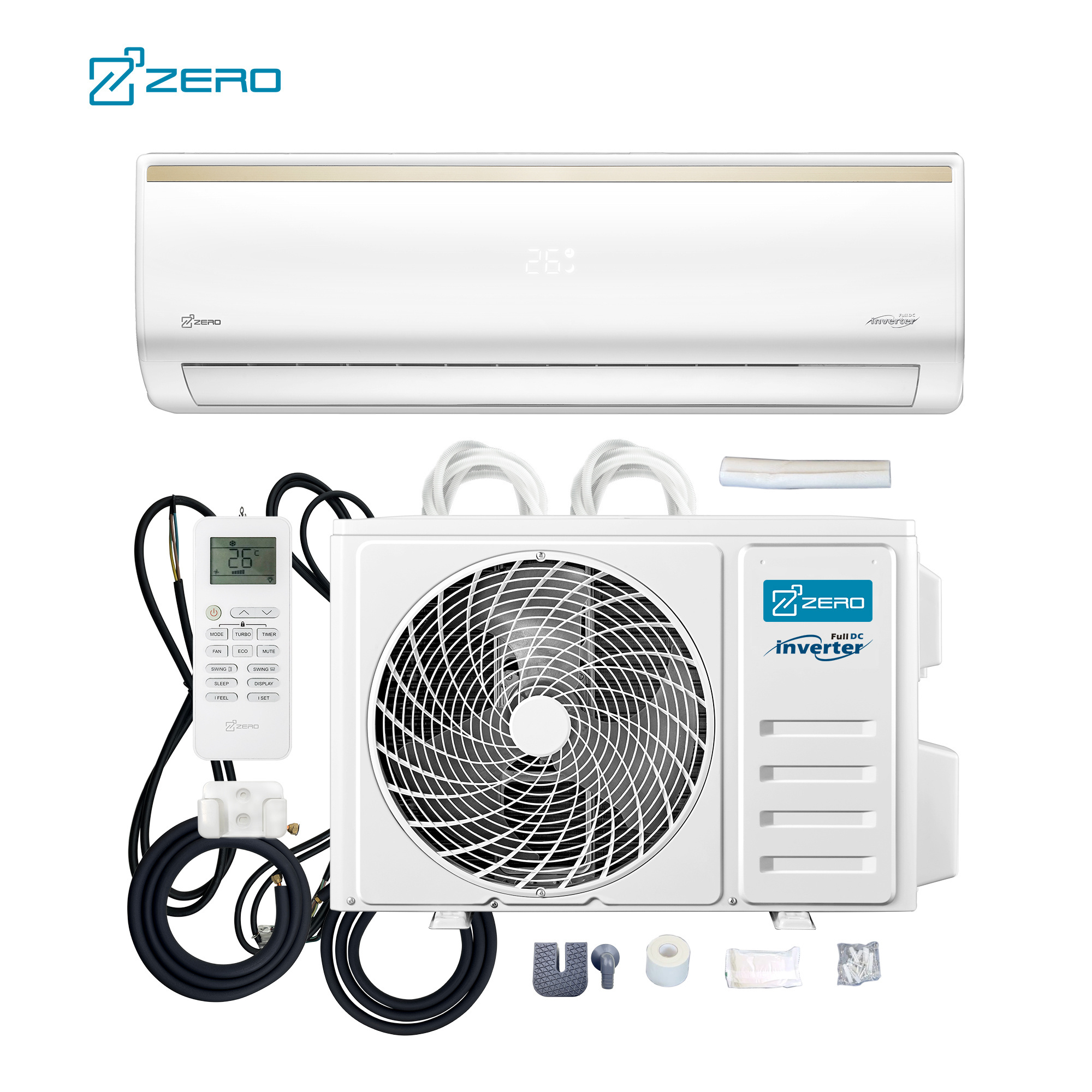 ZERO Z-cool 220v Super quiet inverter mini split air conditioners 18000btu Rust proof split ac unit air conditioner