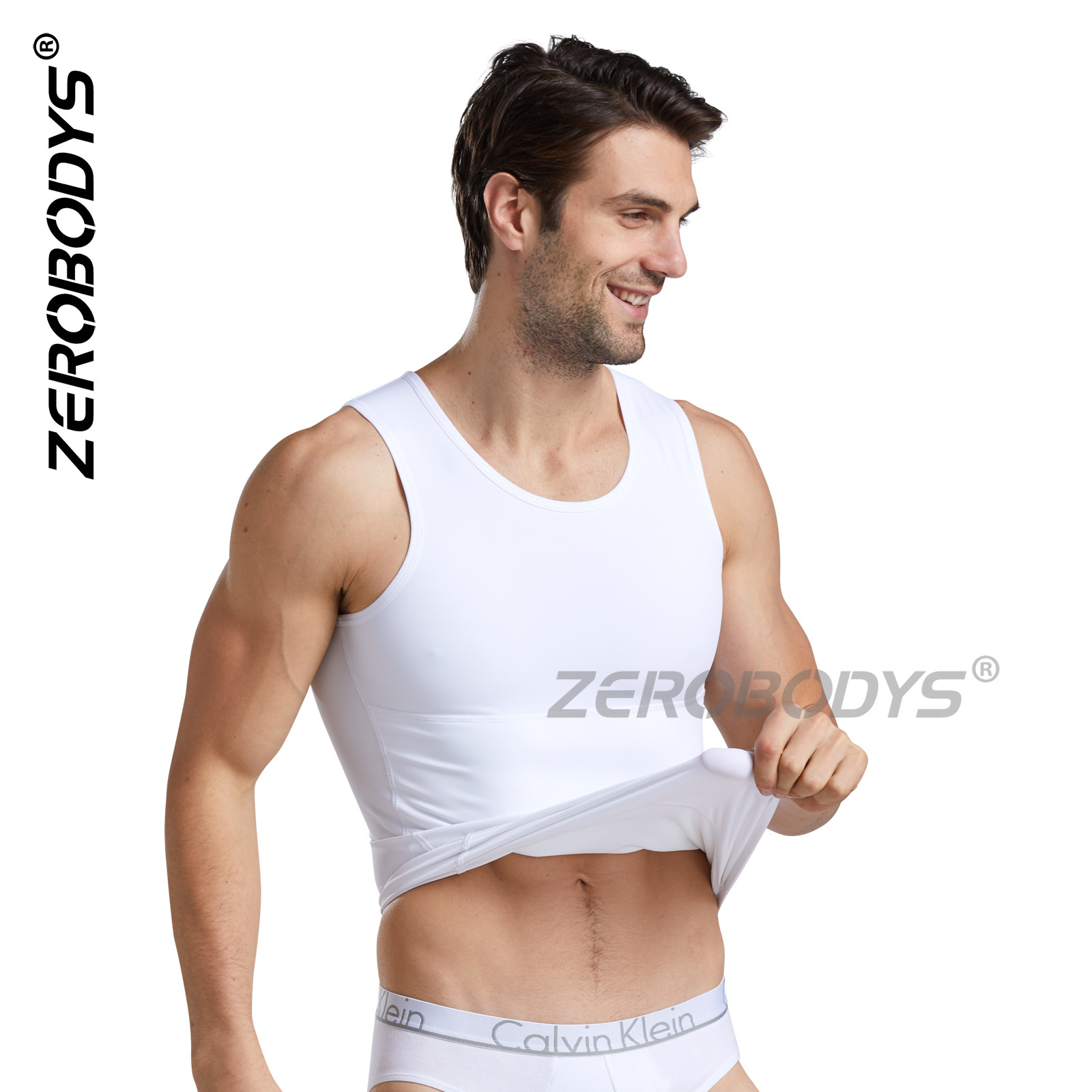 MeiSu Droppshipp T012 Tummy Control Compression Shirts Fat Men Magic Body Shapewear Vests