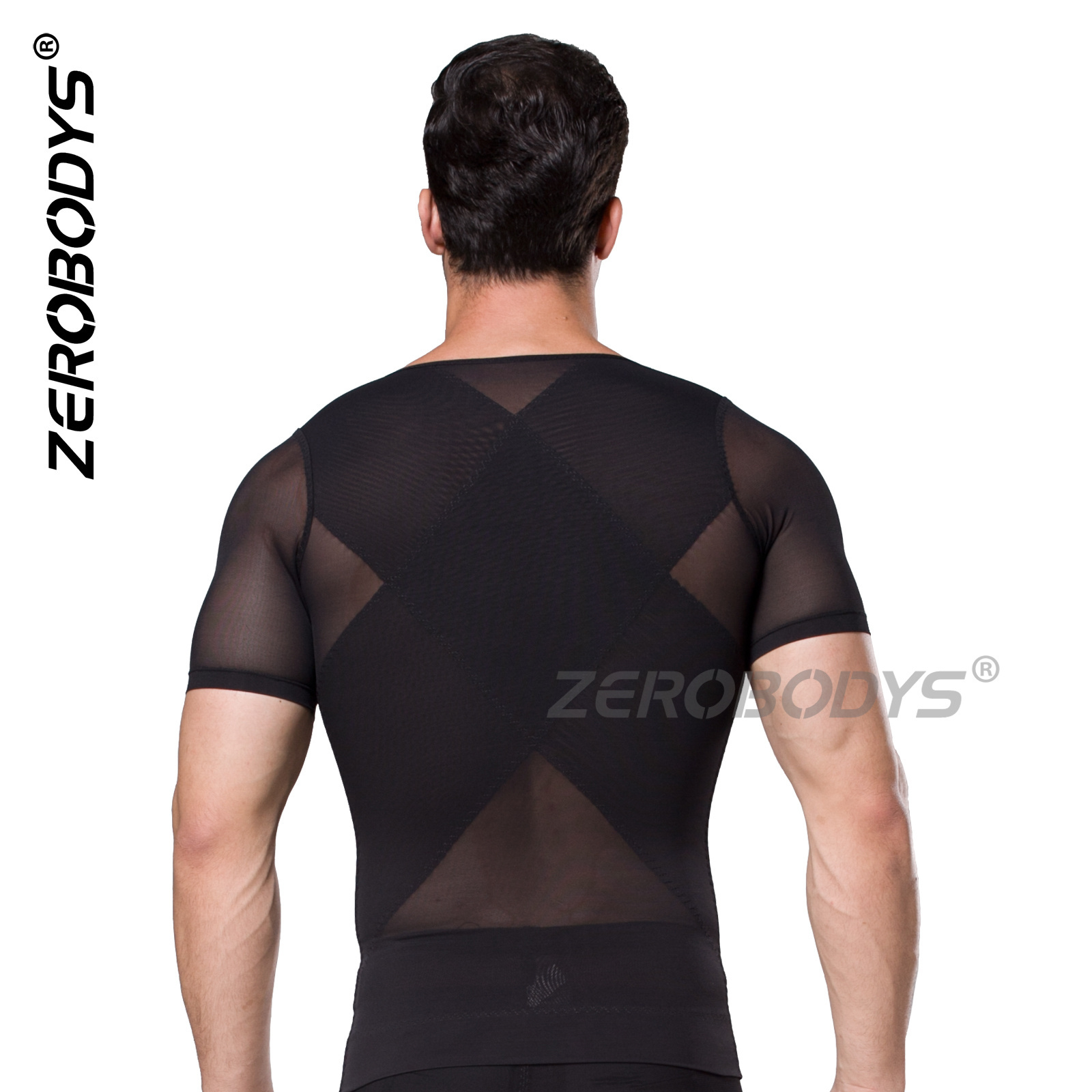 ZEROBODYS W089 180g Mesh Zipper N Hooks Body Shaper Wholesale Magic Shapewear For Men