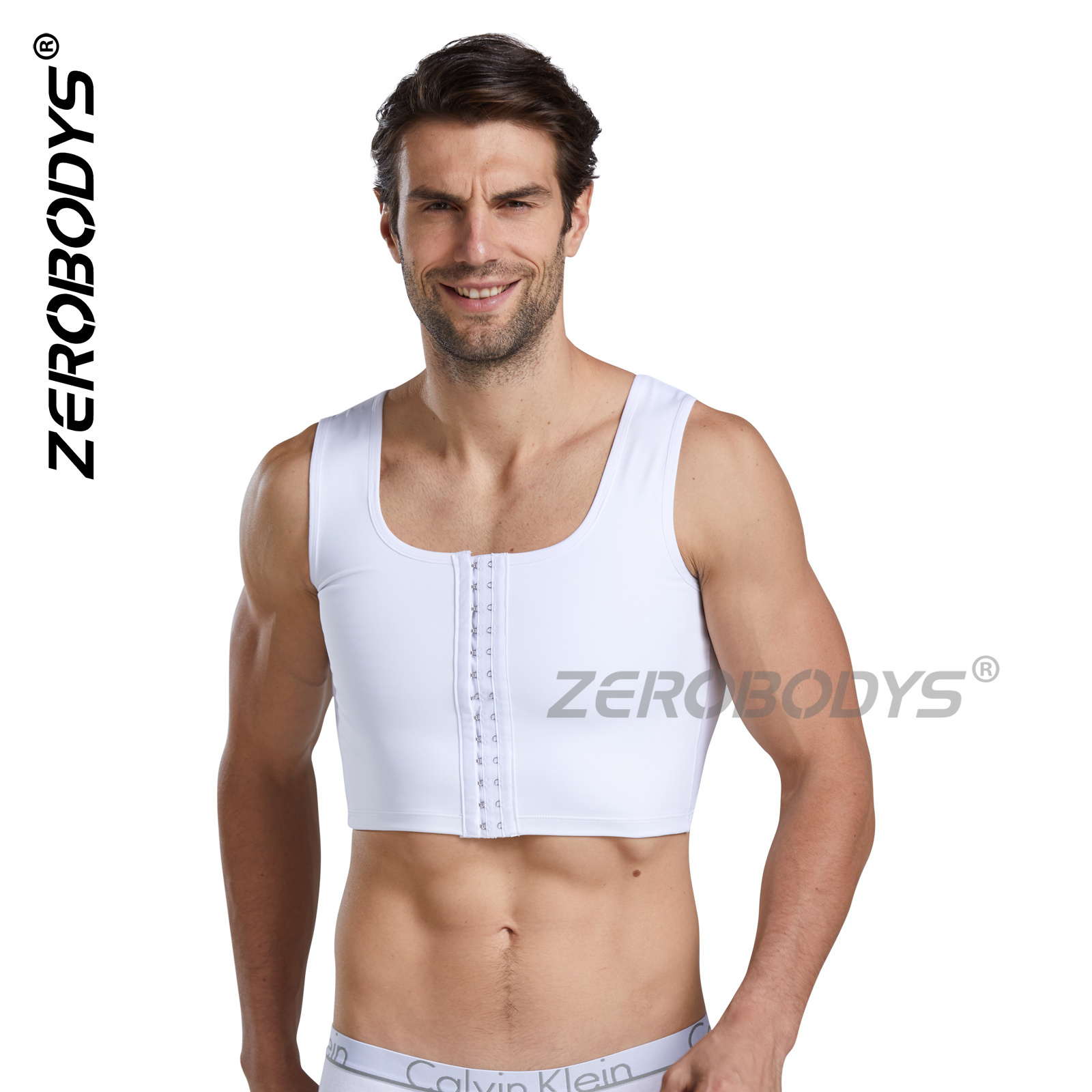 MEISU T013 Post Surgery Liposuction Chest Binder Vest Bodyshaper Compression Breast Slimming Shaper for Mens