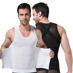 ZEROBODYS W058 280g High Elastic Mesh 3 Rows Hooks Men Compression Shirts Body Shaper Workout Sport Corset Waist Trainer