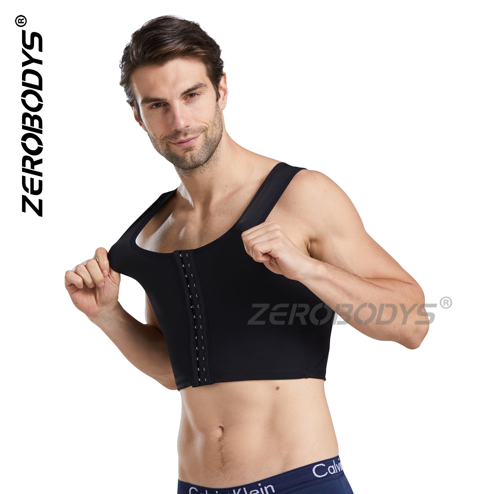 ZEROBODYS W013 Post Surgery Bra Fajas Para Hombres Slimming Body Shaper Corset Compression Shirts Hide Gynecomastia Chest Vest