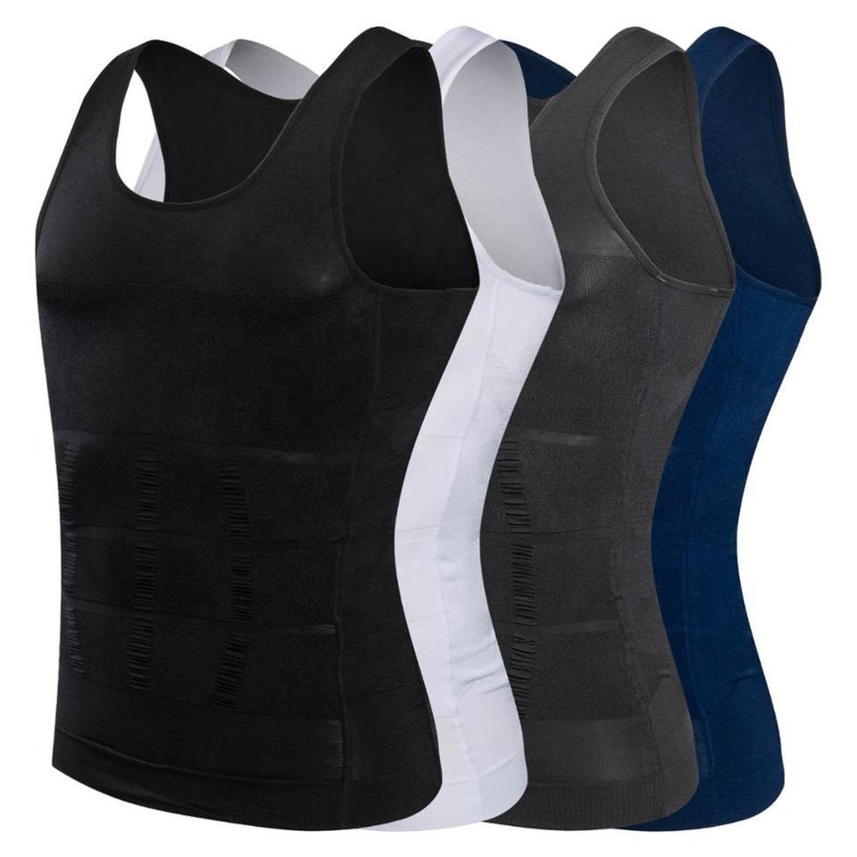 One Dropshipping W006 Body Shaping Vests Shaperware Compression Shirts for Men