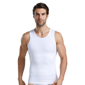 MeiSu Droppshipp T012 Tummy Control Compression Shirts Fat Men Magic Body Shapewear Vests