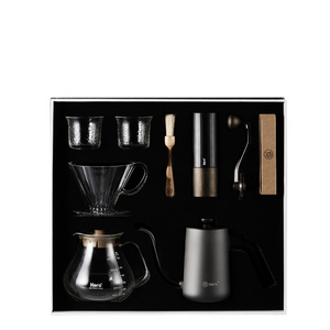 zeroHero Barista Set Coffee Maker Gift Pour Over Coffee Drip Set with Manual Coffee Grinder Filter Kettle Set