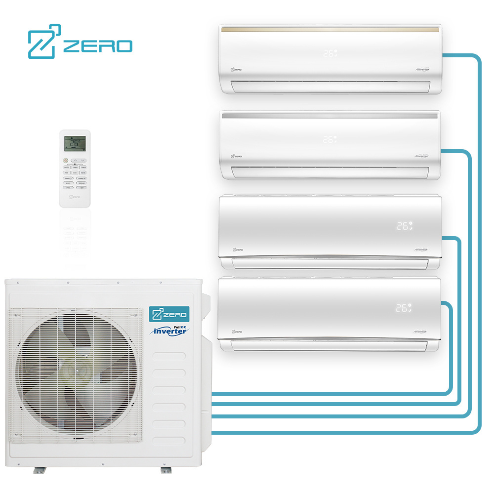 ZERO Z-MAX 30000 Btu Multi Zone System Air Conditioners Universal Cont Heat Pump Inverter Multi Zone Split Air Conditioner