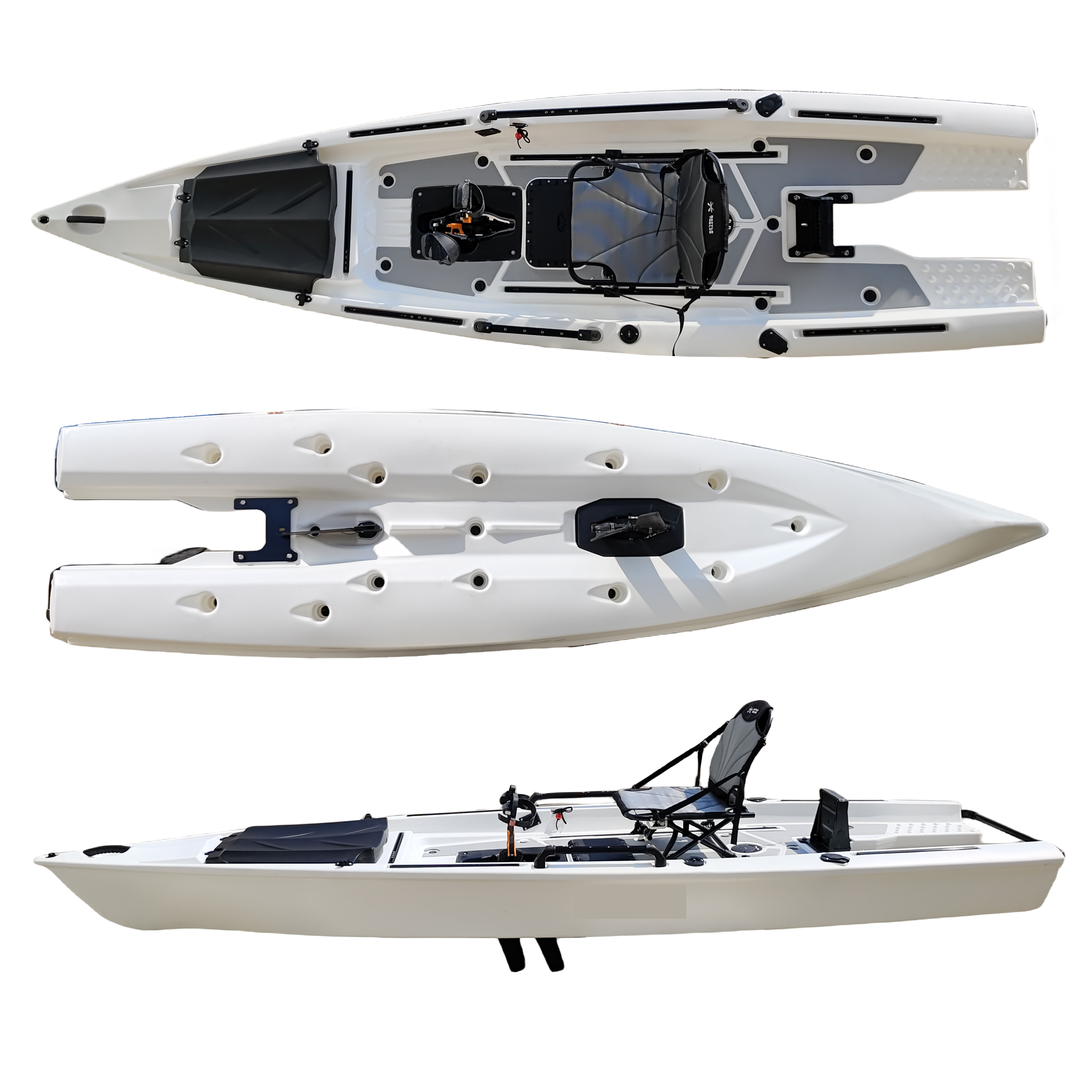 Plastic kajak single skiff boat solo kayak sit on top fishing kayak with electric motor canoe fast speed