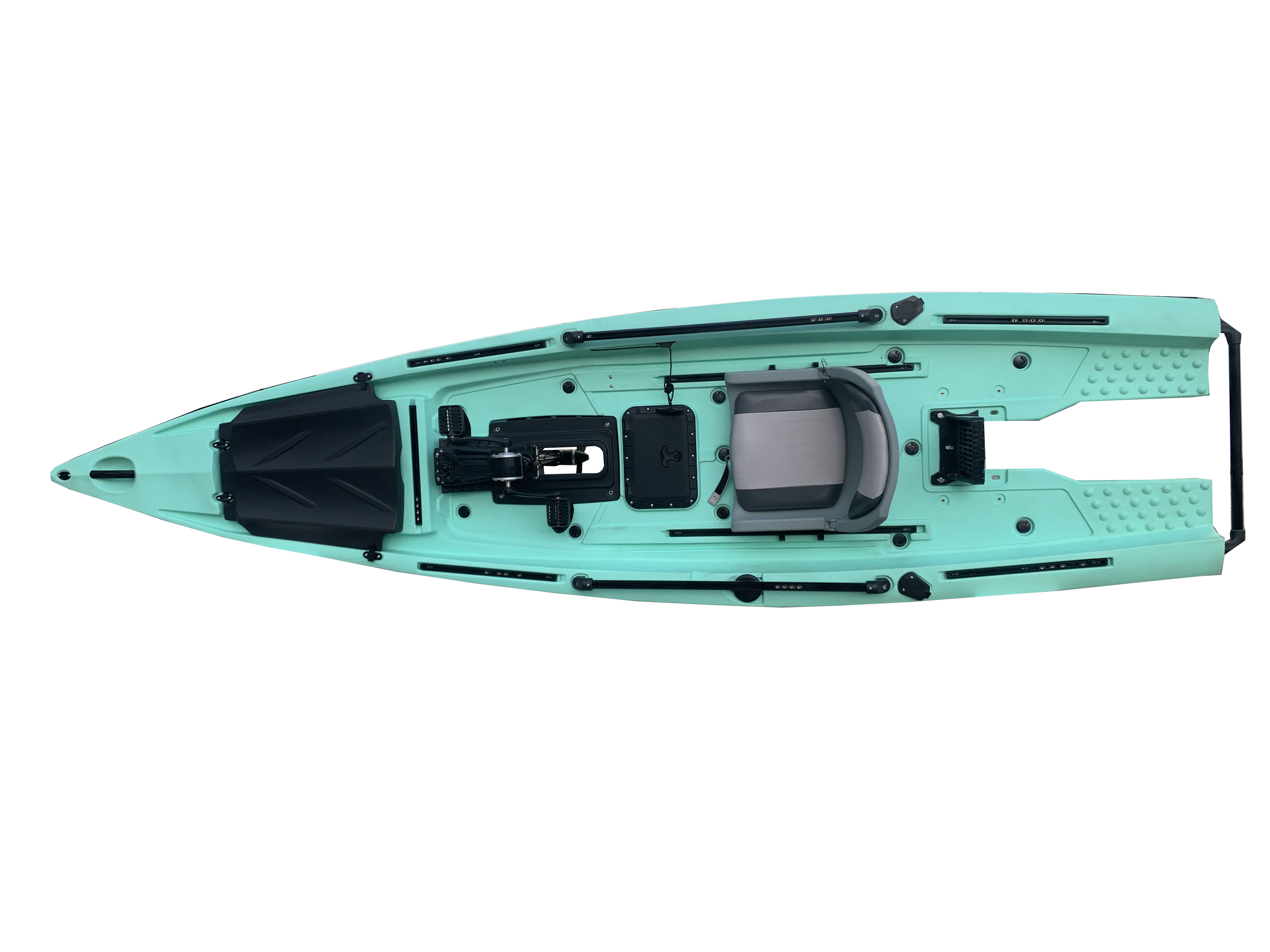 zero kayak solo skiff rotomolded polyethylene boats plastic fishing canoe/kayak with electric motor propeller fin pedal drive