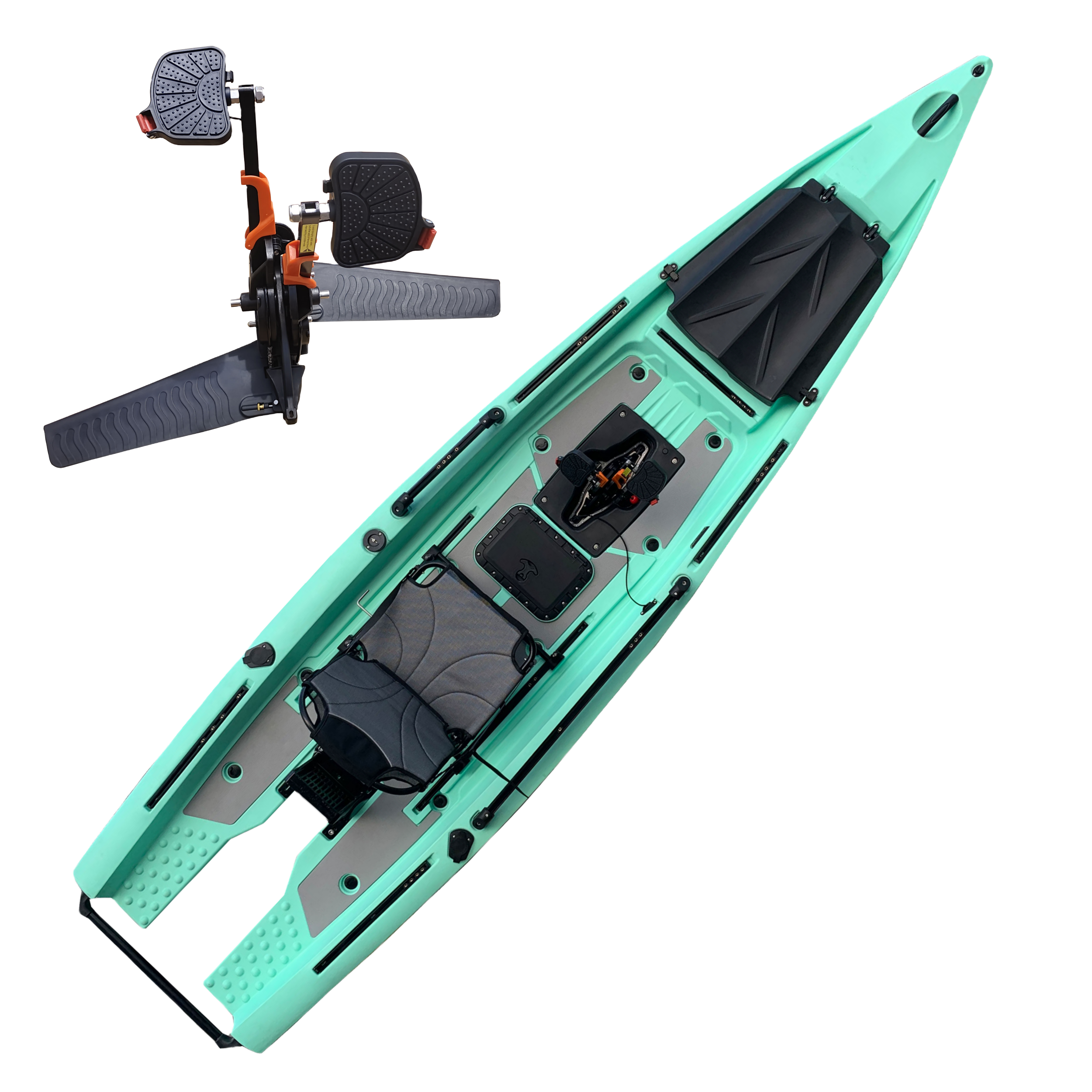 Plastic kayak single skiff boat solo kayak sit on top fishing kayak electric motor canoe