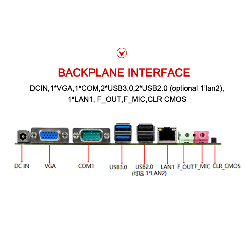 Zeroone In-Tel Cerelon J4125 Cpu Fanless Mini-Itx Motherboard Vga Lvds/Edp Low Power Consumption Rohs Motherboard