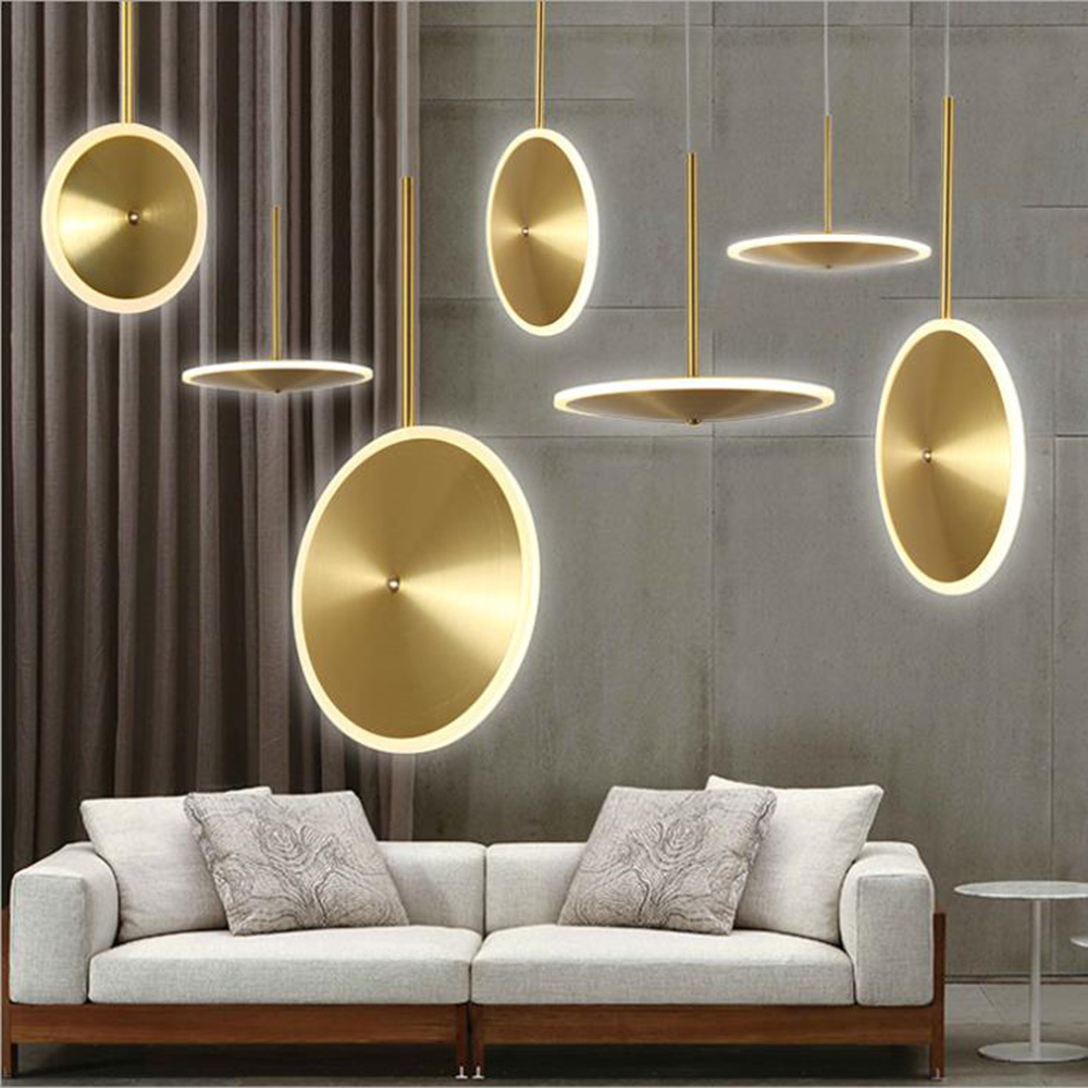 Hot Selling Light Home Decor Bedside Nordic Aluminum Pendant Lighting Fixture Luminaire Round Hanging Lamp For Kitchen