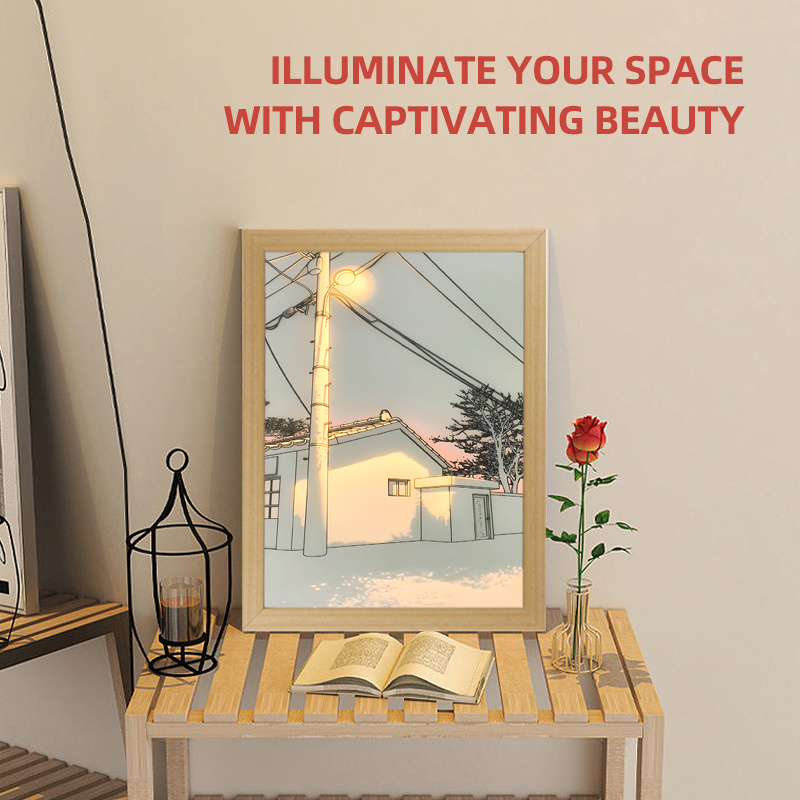 Rechargeable Wireless 3W Battery-Powered Hanging Picture Lamp Illuminate Picture Frame Wall Lamp