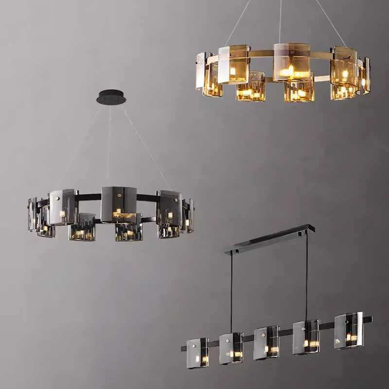 Modern luxury Decorative Chandeliers Led Light Fixture G9 Bulb Kitchen Lighting Glass Pendant Light