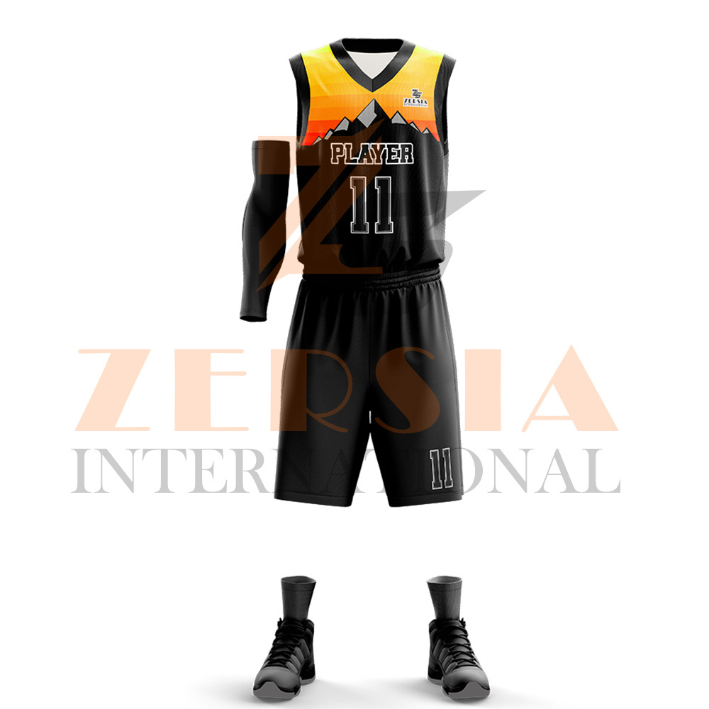 Wholesale New Arrival High Quality Breathable Quick Dry Sublimated Youth Basketball Kit Jersey and Shorts Low MOQ