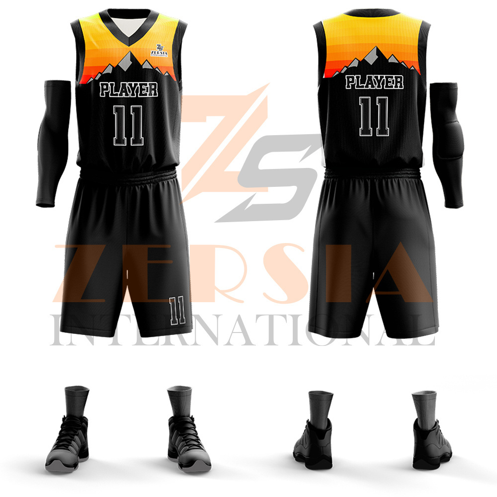 Wholesale New Arrival High Quality Breathable Quick Dry Sublimated Youth Basketball Kit Jersey and Shorts Low MOQ