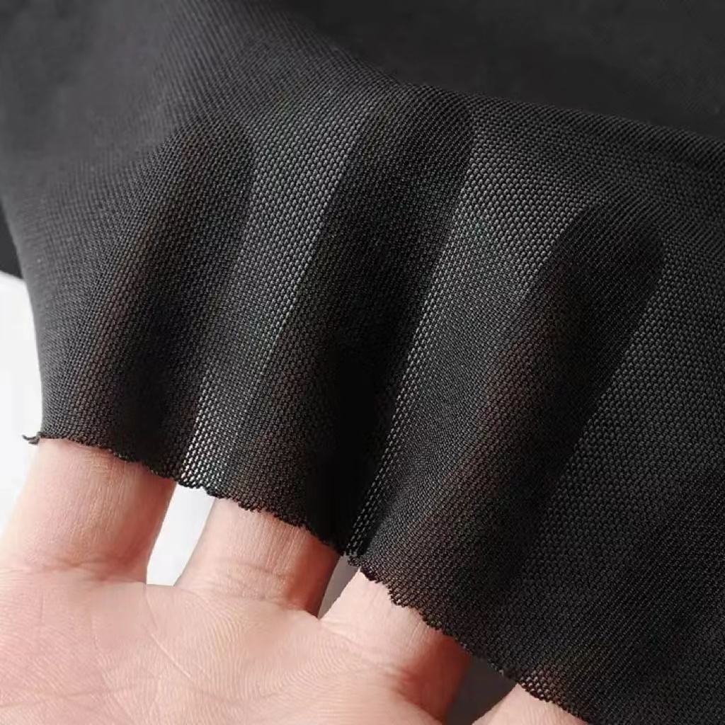 80POLYESTERE12 NYLON 8SPANDEX Melange Polyamide Poly  Sheer Tulle Mesh Fabric For Sexy Underwear