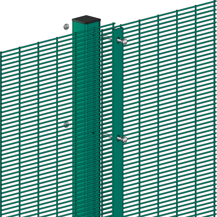 pvc coated 358 anti climb fence high security burglar clear view  fence price in china