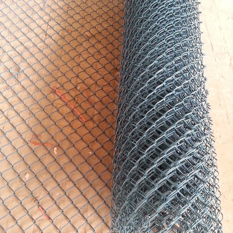 pvc coated farm fine mesh galvan used black  chain link cyclone wire fence roll 50ft