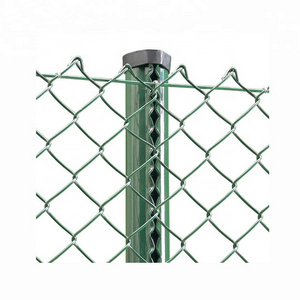 pvc coated farm fine mesh galvan used black  chain link cyclone wire fence roll 50ft