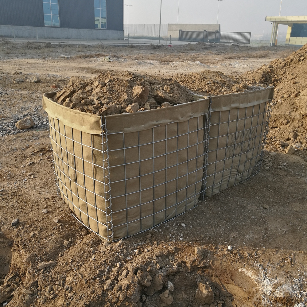 defensive bastion/defensive concrete defensive barrier/wire mesh sandbags wall security barriers for sale