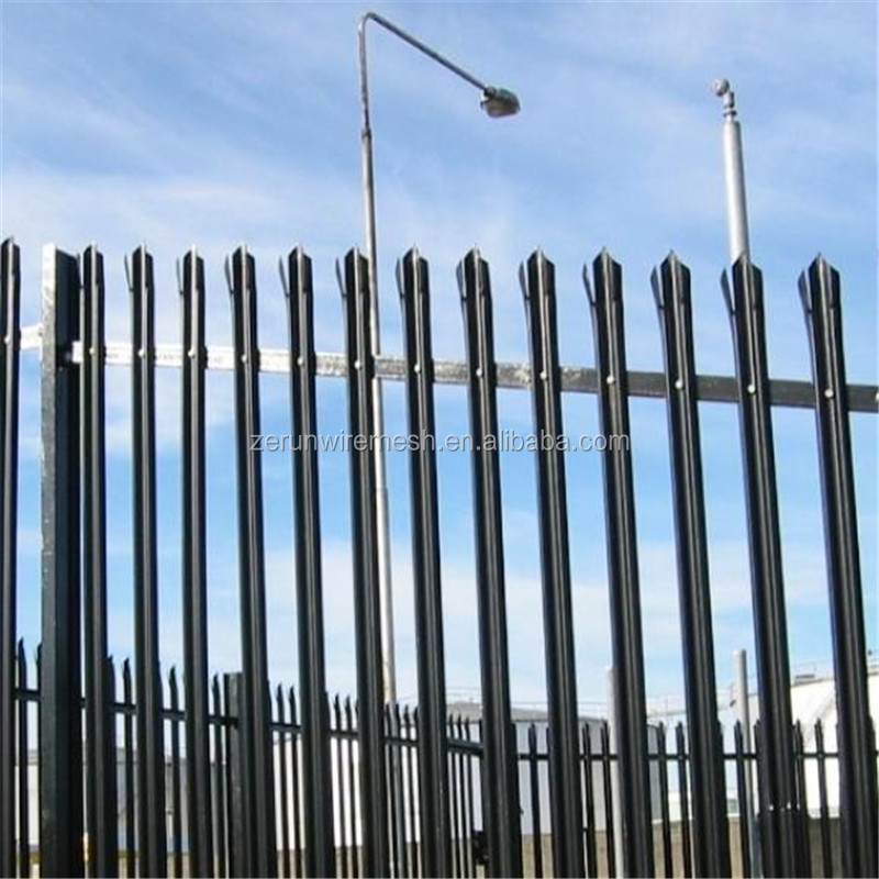 W Profile Single Spike wrought iron iron palisade fence prices